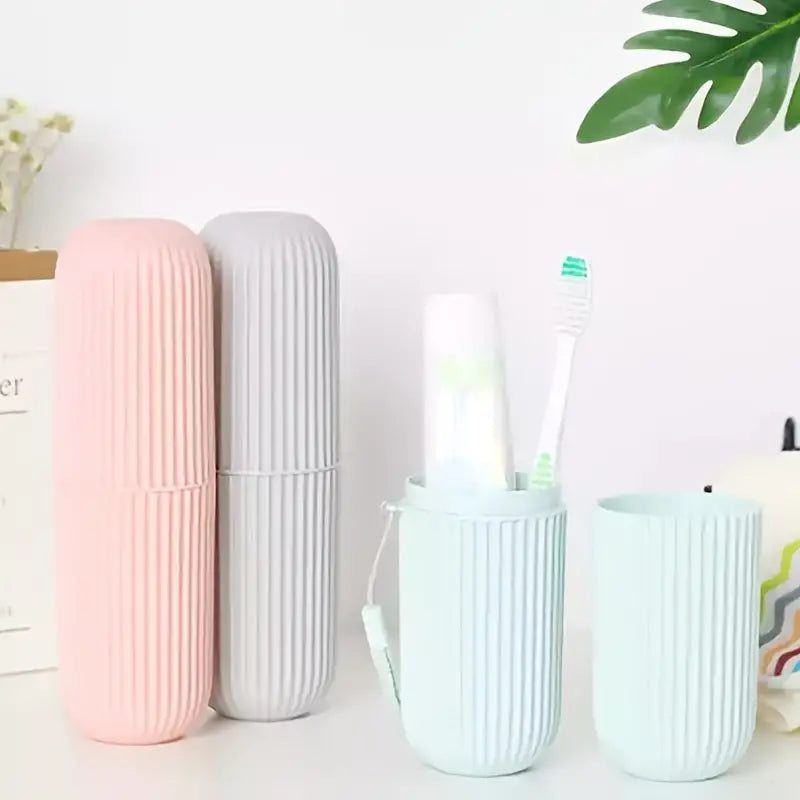 Capsule Toothbrush Holder, Travel Toiletries Storage Cup, Bathroom Storage Case, Washing Mouth Cup, Hiking Camping Plastic Toothbrush Holder, Multipurpose Capsule Shape Container Case Box Capsule Toothbrush Holder, Travel Toiletries Storage Cup, Bathroom Storage Case, Washing Mouth Cup, Hiking Camping Plastic Toothbrush Holder, Multipurpose Capsule Shape Container Case Box